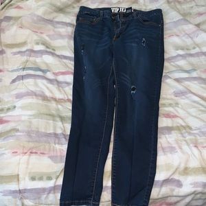 Dark rip jeans